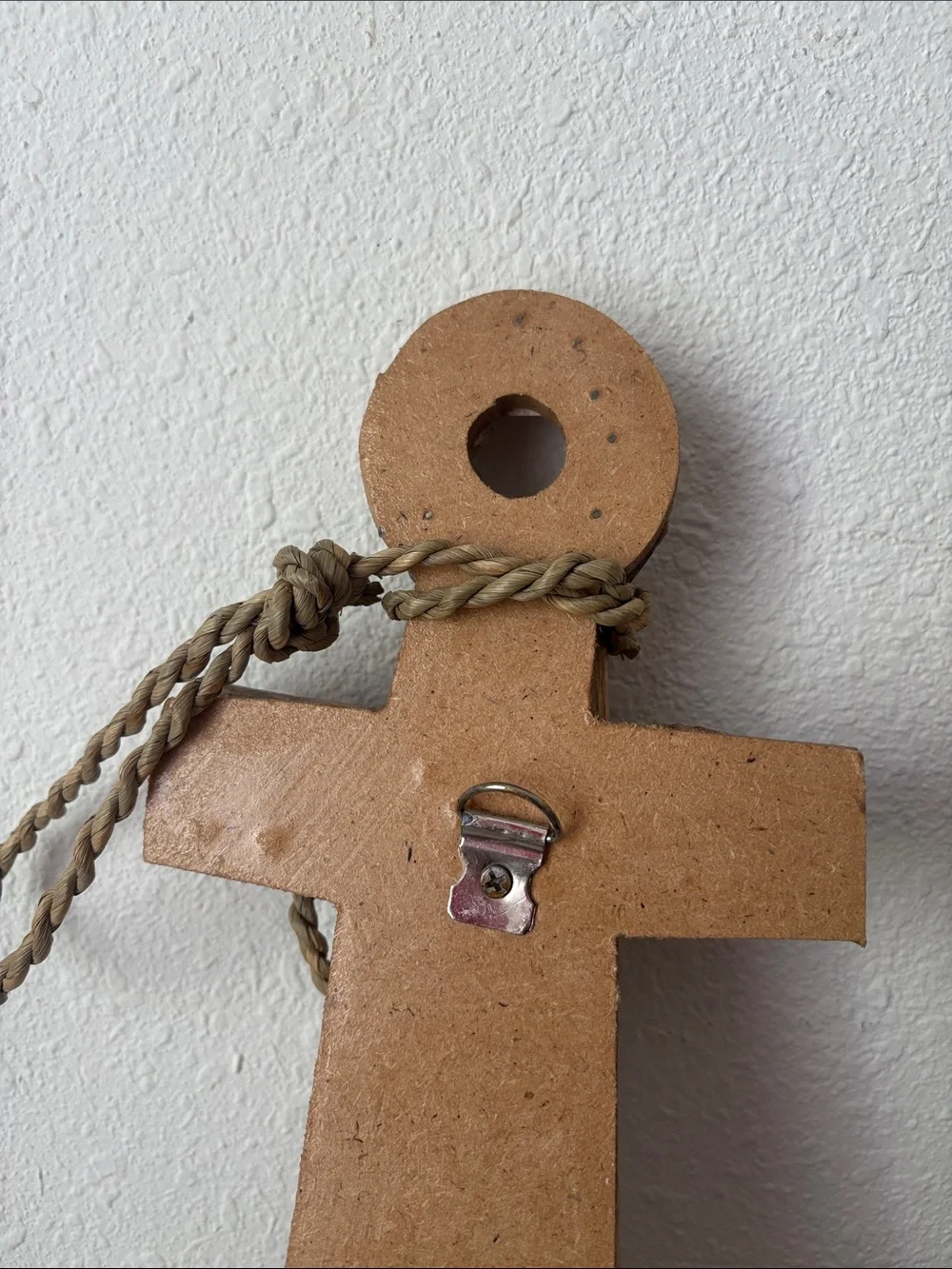 Rustic Driftwood Anchor Wall Decor - Natural Brown preowned